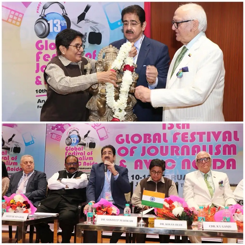 Grand Opening of 13th Global Festival of Journalism AVGC Noida 2025 at Marwah Studios