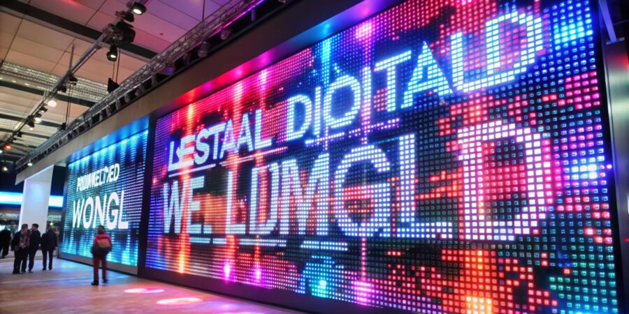 Light emitting diodes for LED display. Digital LED screen background