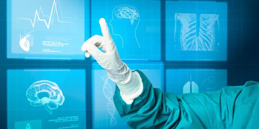Doctor checking the screen