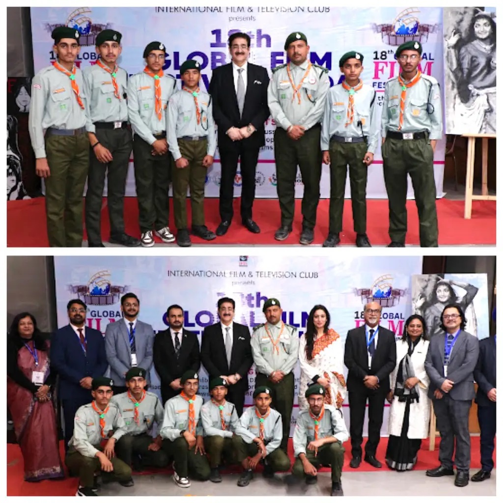 AAFT Scouts and Guides Render Impressive Guard of Honour at 18th Global Film Festival Noida 2025