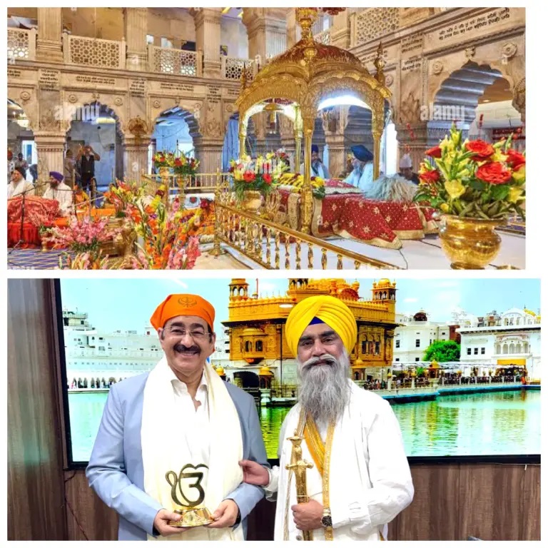 Sandeep Marwah Honoured for Contribution to World Peace at Gurudwara Sis Ganj Sahib 1