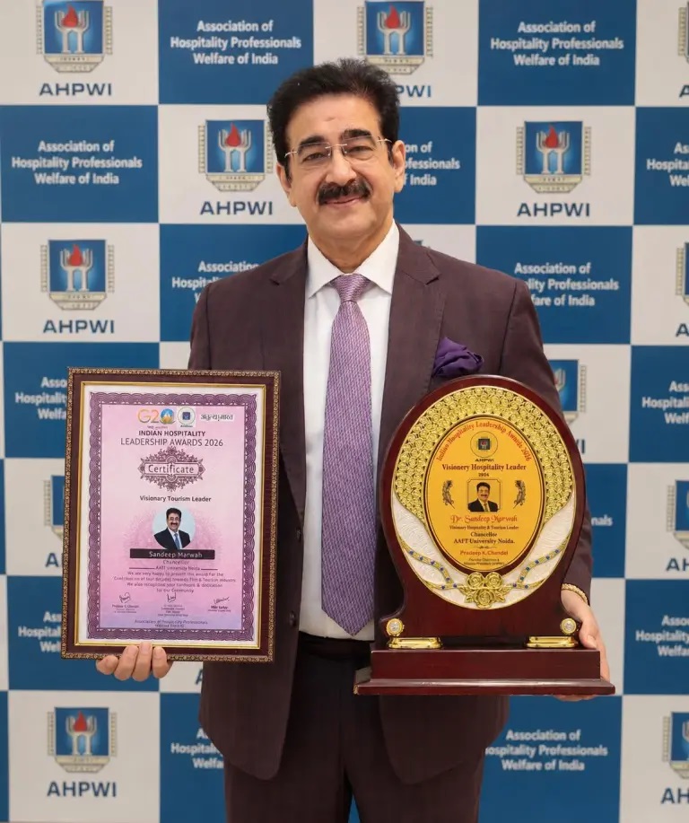 Dr. Sandeep Marwah Honoured by AHPWI for Four Decades of Contribution to Film, Hospitality & Tourism Industry 1 Dr. Sandeep Marwah Honoured by AHPWI for Four Decades of Contribution to Film Hospitality Tourism Industry