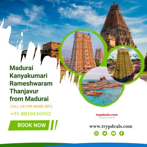 Alleppey Kovalam Kanyakumari Rameswaram and Madurai Tour Package 8 Days Itinerary