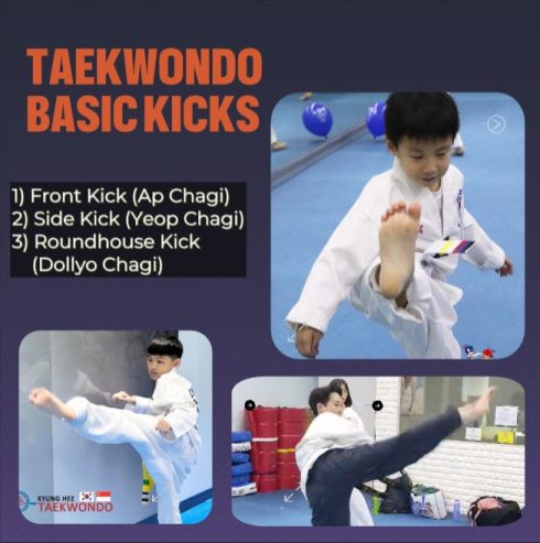 Taekwondo lessons with poomsae and sparring offer excellent training