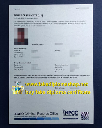 WhatsApp: +44 7490256119 Realistic ACPO certificate customization