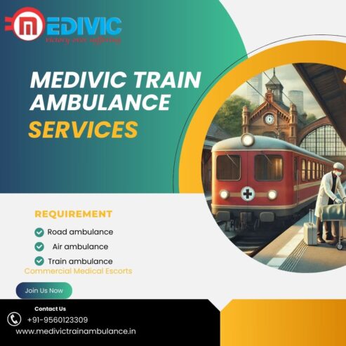 Medivic Train Ambulance in Varanasi is Available with Latest Medical Facilities