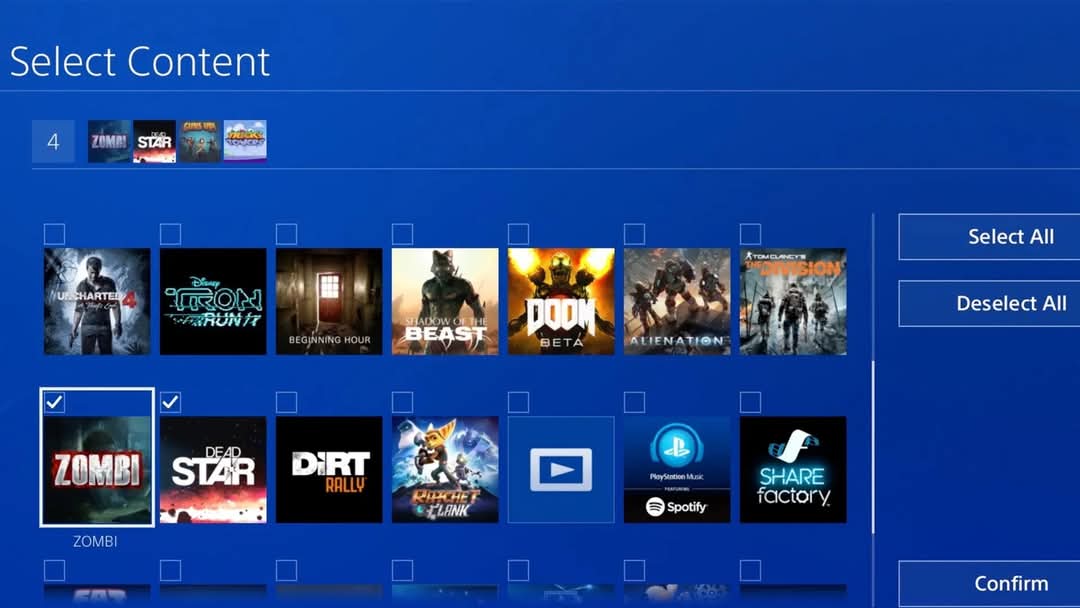 Software issues for ps4