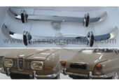 Saab 96 (1965-1975) longnose bumpers by stainless steel new