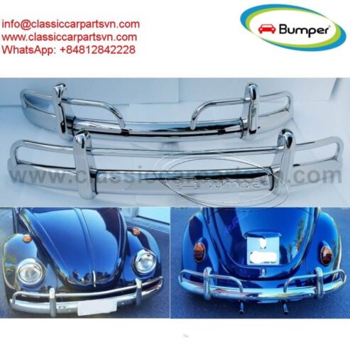 VW Beetle USA style (1955-1972) bumpers by stainless steel new