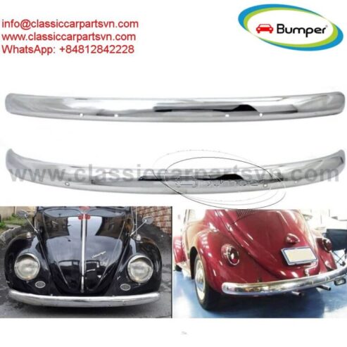 VW Beetle blade style (1955-1972) bumpers by stainless steel new