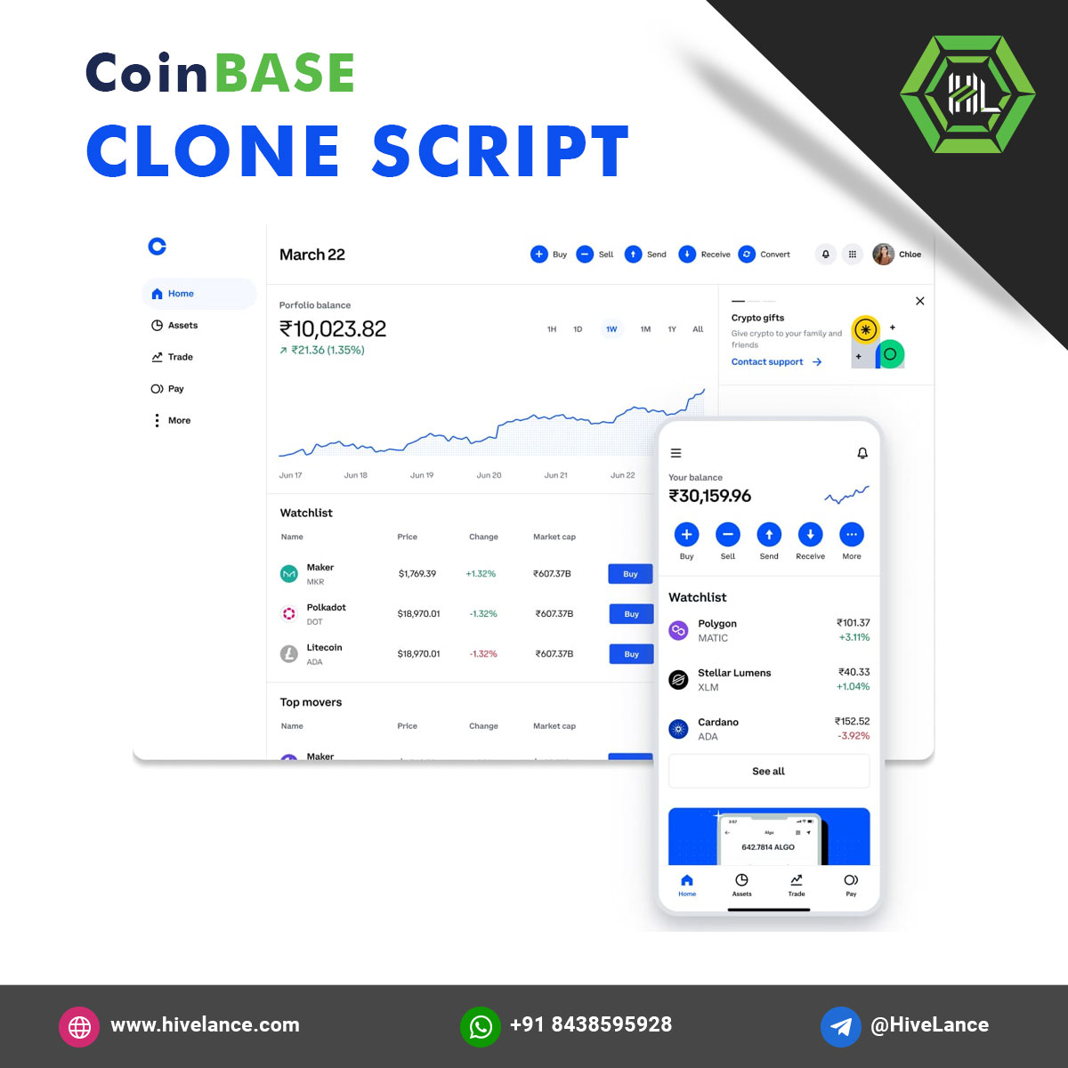 Get Your Best Coinbase Clone Script at Low Cost