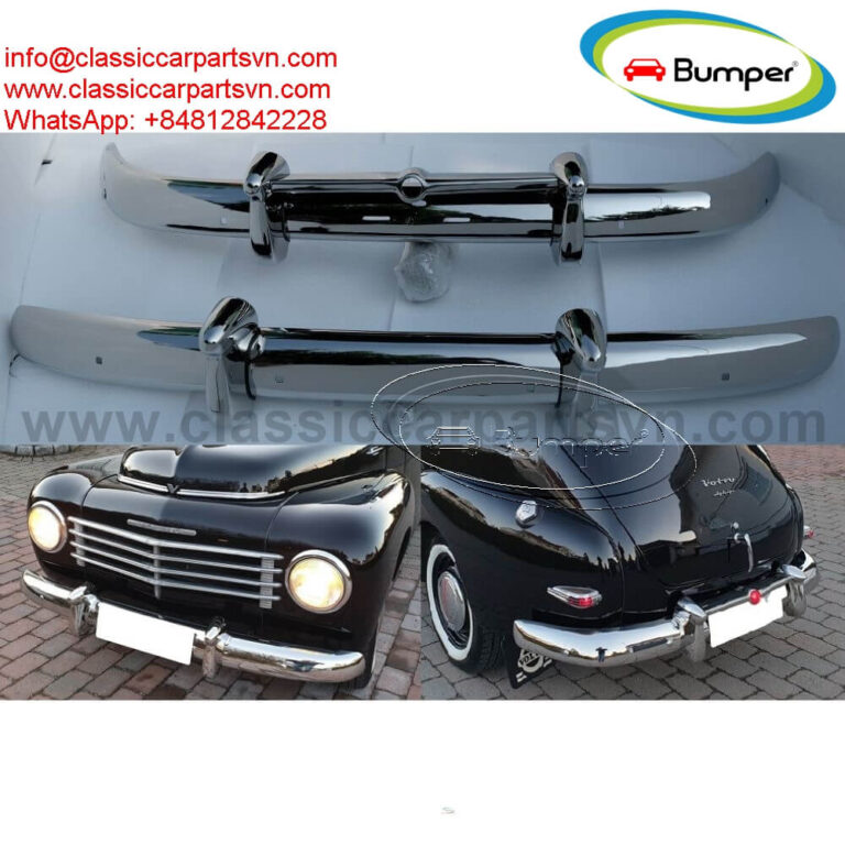 Volvo PV 444 (1947-1958) bumpers with bullhorns overriders by stainless steel