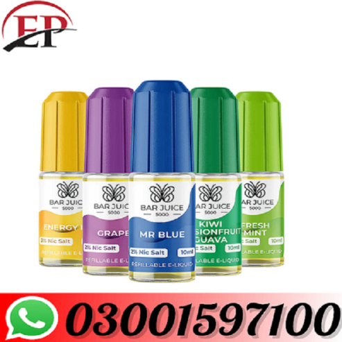 New E-Liquid by Bar Juice 5000 Salts 10ml Price In Islamabad= 03001597100