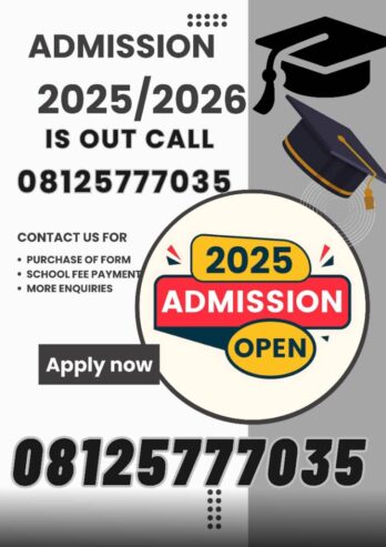 Tansian University, Umunya 2025-2026 Admission Form is on sale. To apply call DR.MRS. ALICE OGUNSOLA. on 08125777035. Also Change Of Course Form/Change of Institution Form and Part Time Form is on sale.