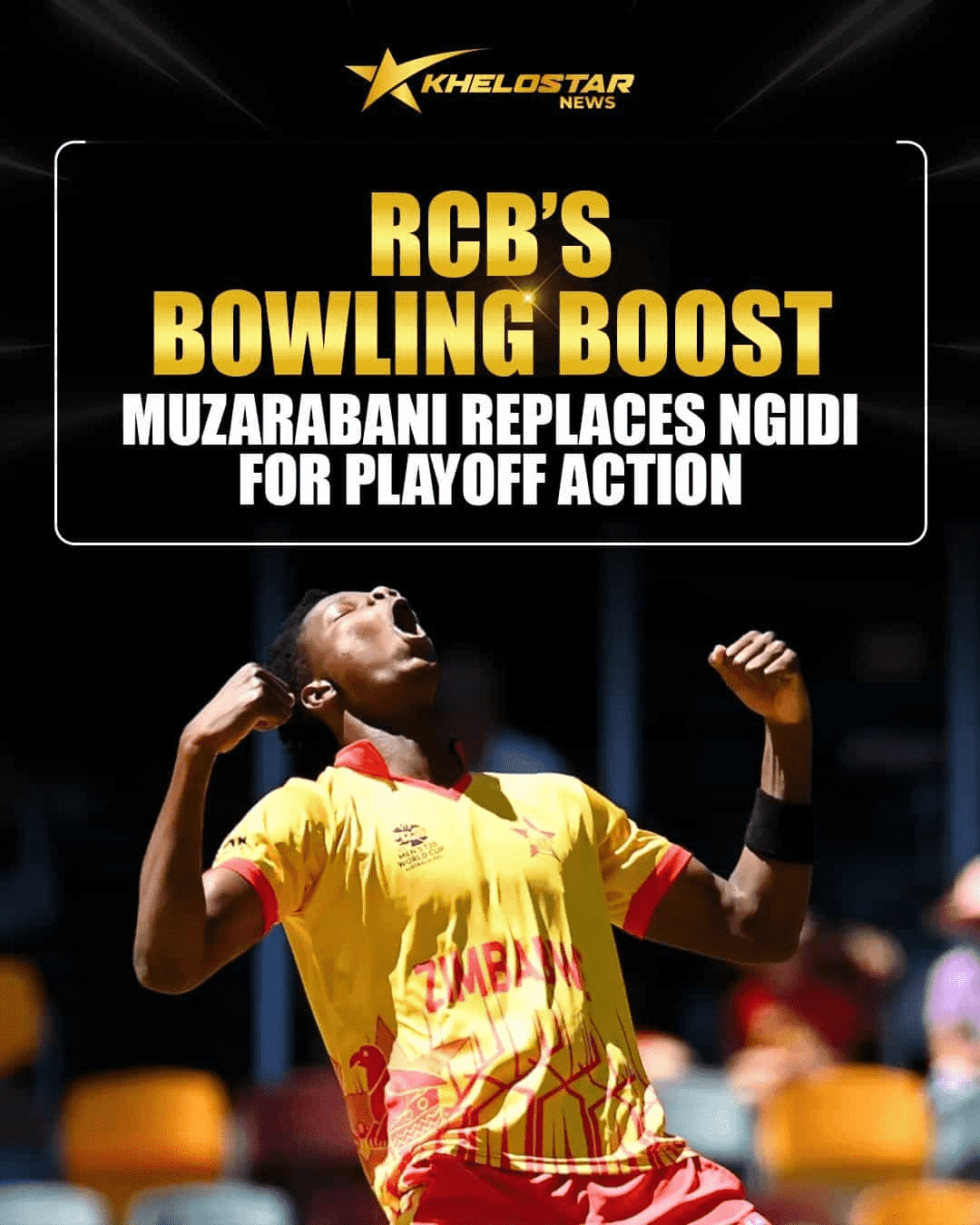 Muzarabani Joins RCB for Playoffs – Khelostar News