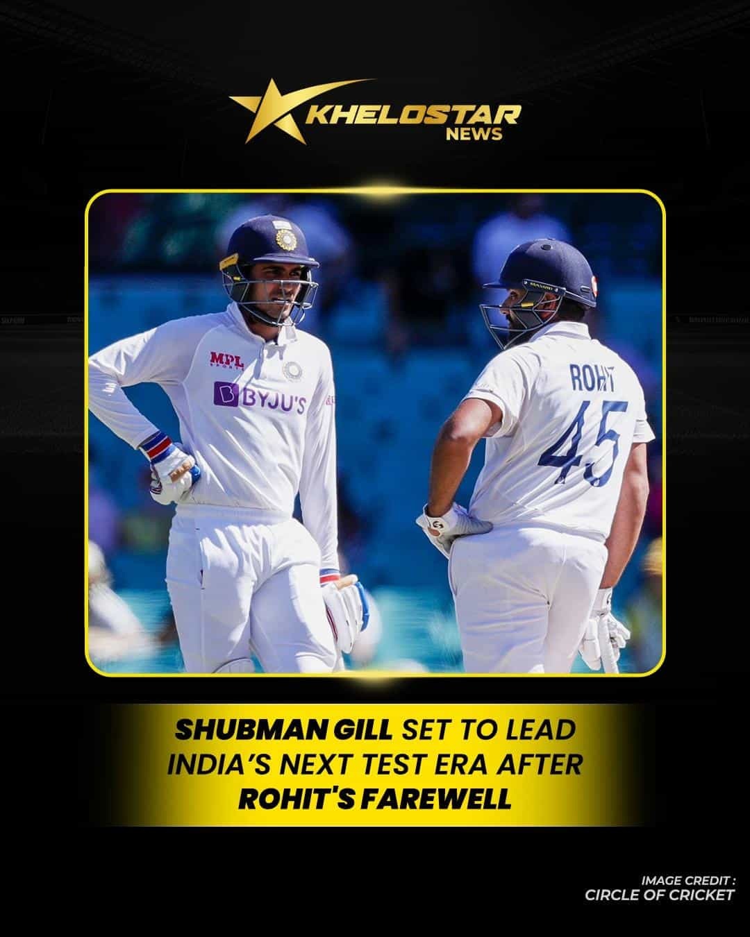 Shubman Gill Named India’s New Test Captain