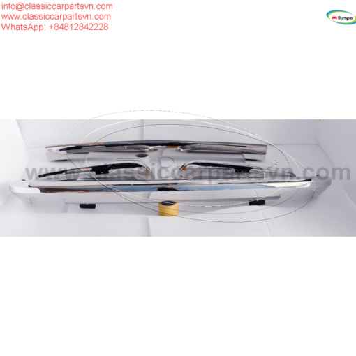 Triumph TR6 (1974-1976) bumpers without license plate shield by stainless steel new