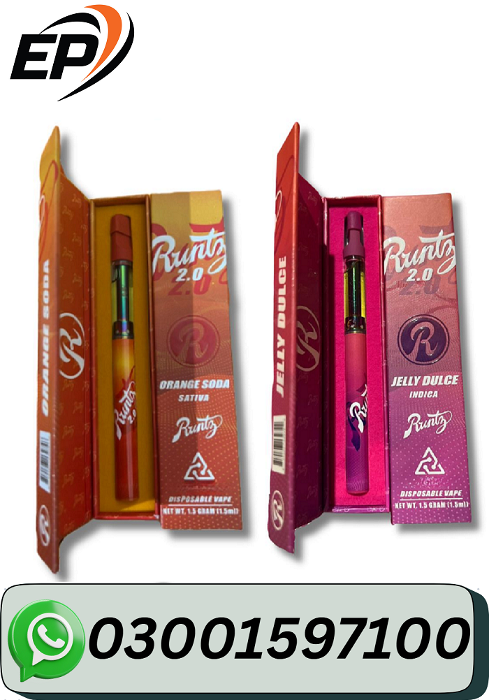 RUNTZ – 1.5g Delta 8 Disposable Vape Pens (1500 mg) In Karachi/03001597100