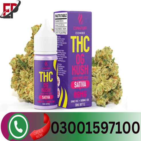 THC Liquid 89mg THC/1000mg CBC-OG Kush-30ml In Faisalabad=03001597100