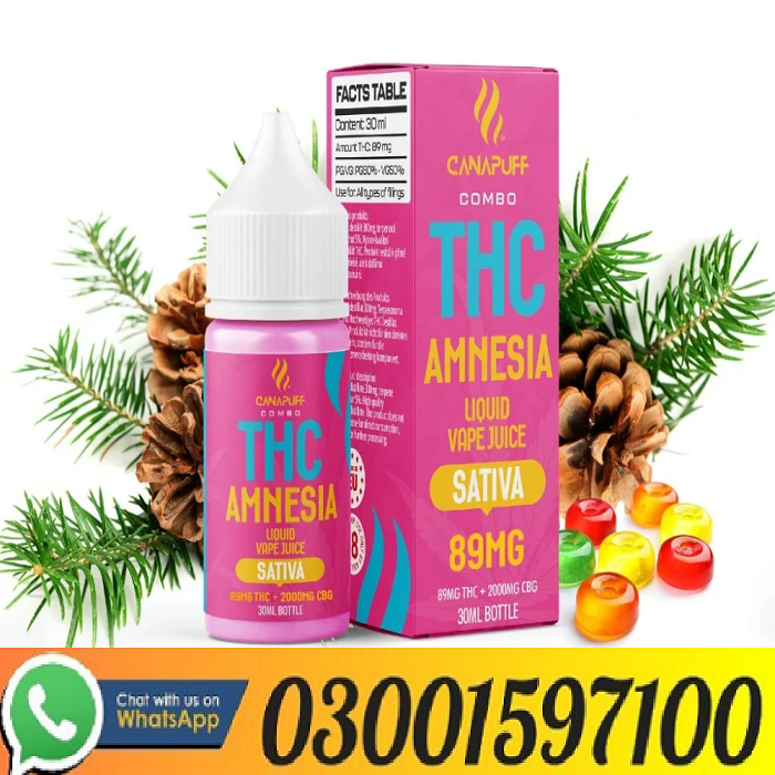 THC Liquid 89mg THC/2000mg CBG – Amnesia – 30ml In Faisalabad=03001597100