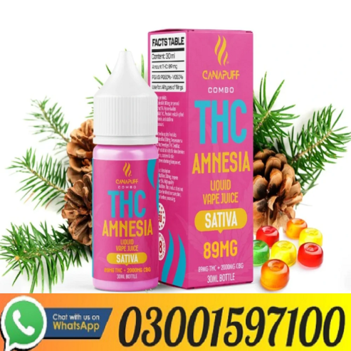 THC Liquid 89mg THC/2000mg CBG – Amnesia – 30ml In Gujranwala=03001597100