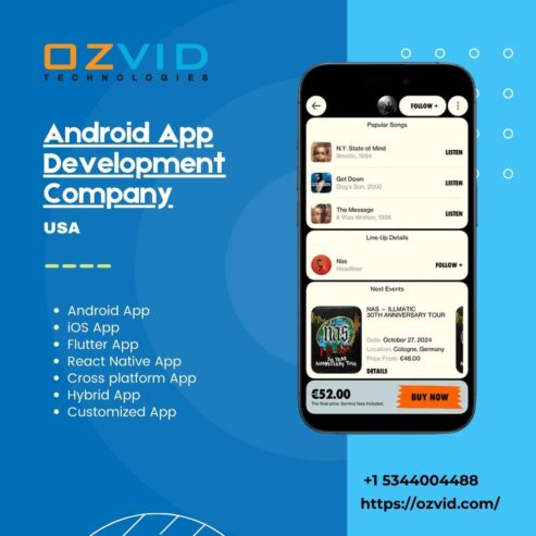 Top Android App Development Company in Dallas – OZVID Technologies