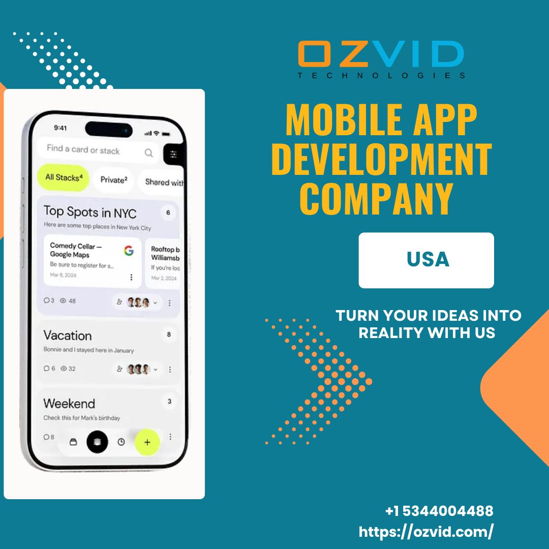 OZVID Technologies – The Best Mobile App Development Company in Austin for Business Growth