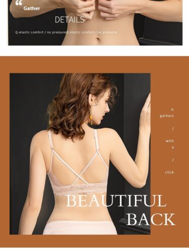 Front Button Underwear Women Without Steel Ring Gathering Bra