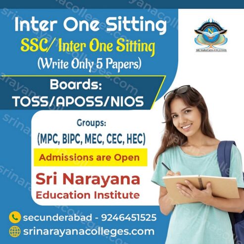 Inter One Sitting College in Hyderabad – www.srinarayanacolleges.com