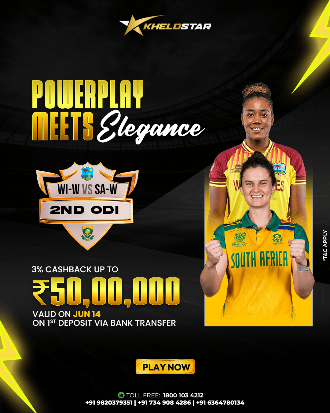 Khelostar Update: WI-W vs SA-W 2nd ODI Live Action