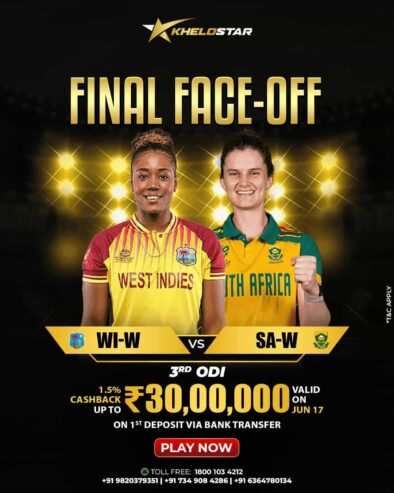 Khelostar Cricket Clash: WI-W vs SA-W 3rd ODI Today
