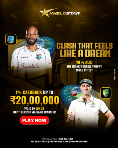 Khelostar Sports: Watch WI vs AUS Test Live and Play!