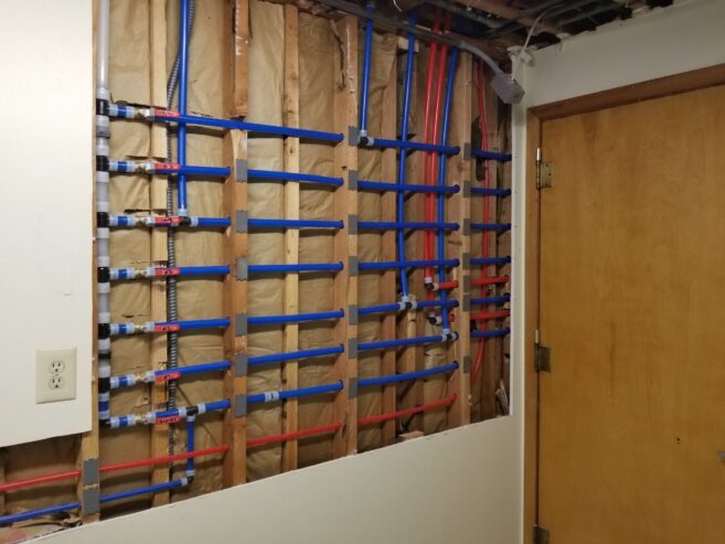Replacing pipes in house