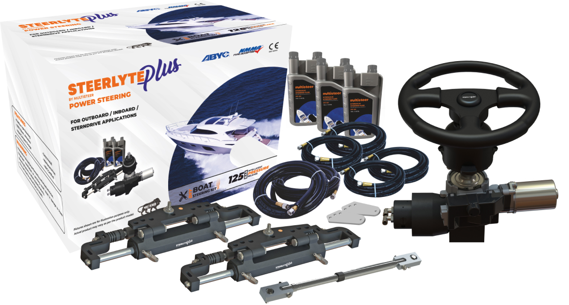 Power-Assisted Boat Steering System | Steerlyte Plus