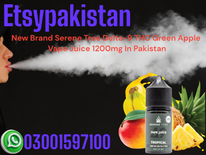 Brand  THC Green Serene Tree Delta-9 Apple Vape Juice 1200mg In Karachi=03001597100