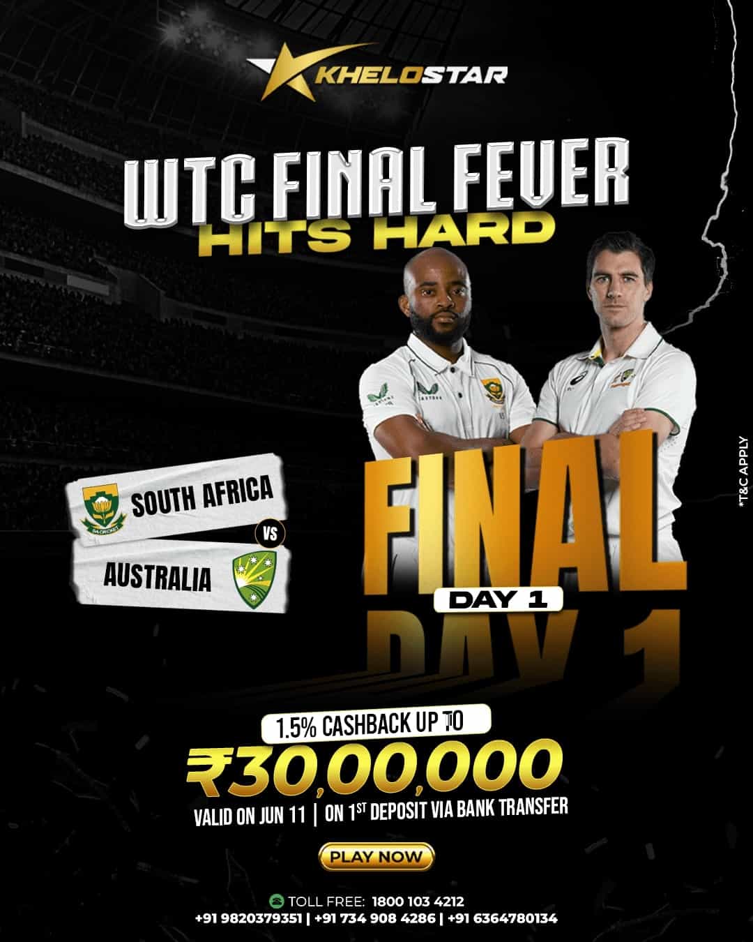 Khelostar’s WTC Final Fever is Here – Join the Fun!