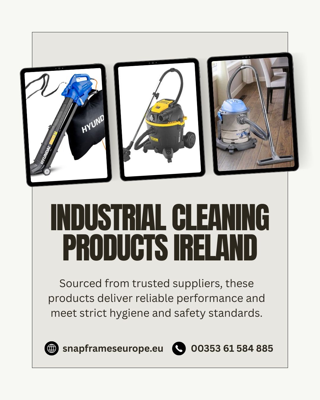 Snap Frames Europe: Your Trusted Supplier of Industrial Cleaning Products in Ireland