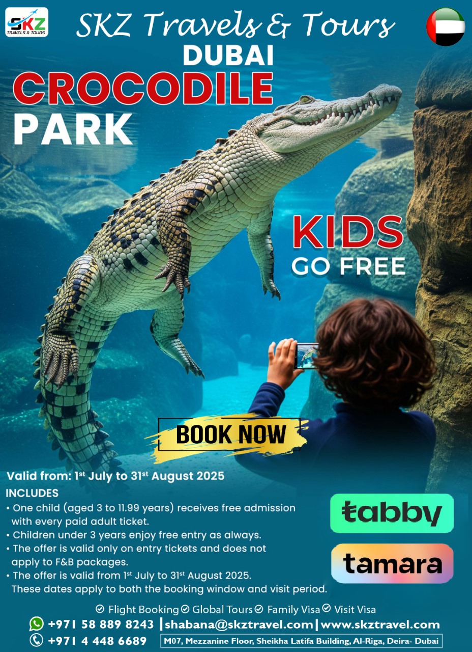DUBAI CROCODILE PARK – KIDS GO FREE!