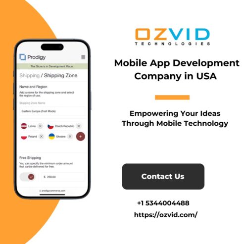 Mobile App Development Company in California – OZVID Technologies Builds Apps That Perform