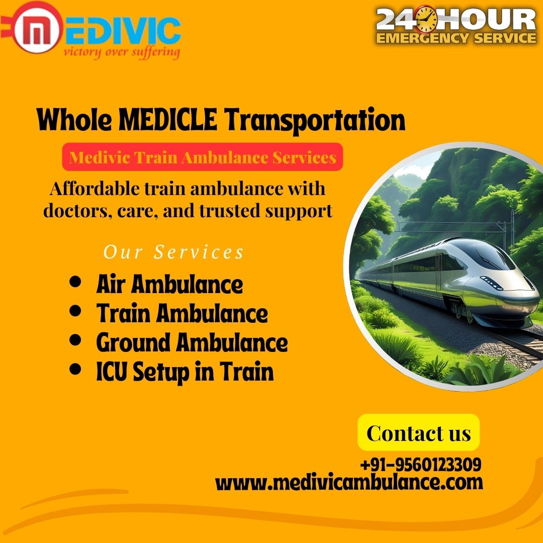 Medivic Train Ambulance transports the sick to the hospital with round-the-clock care in Delhi