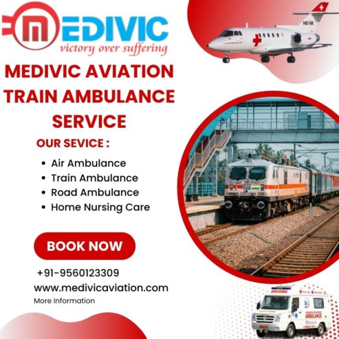 Medivic Aviation Train Ambulance in Patna- Making Your Medical Transfer Safe