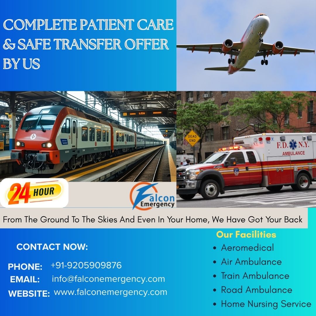 FALC Emergency ICU Train Ambulance in Hyderabad Must be selected for Traveling to the Specific Medical Facility Safely