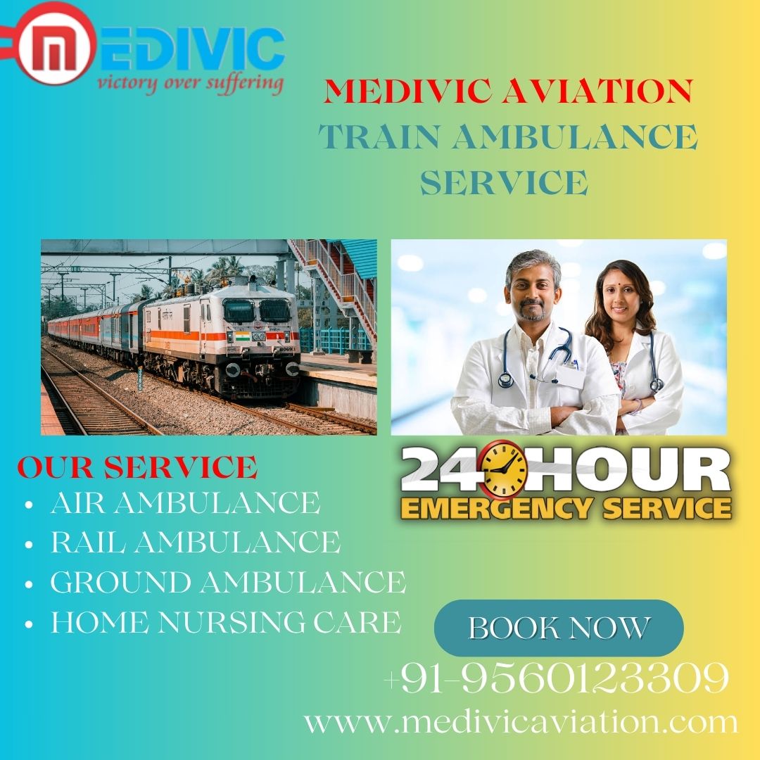 Medivic Aviation Train Ambulance Services from Ranchi help shift Critical Patients without Hassle