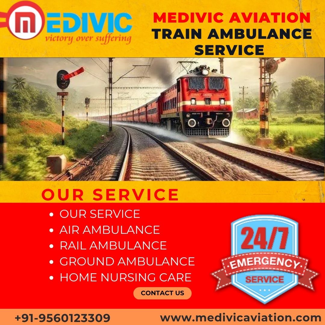 Medivic Aviation Train Ambulance in Kolkata Provides Continuous Transfer at Economical Prices
