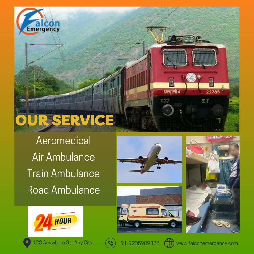 Falc Emergency Train Ambulance in Guwahati helps people with special requirements to get timely help with their rail
