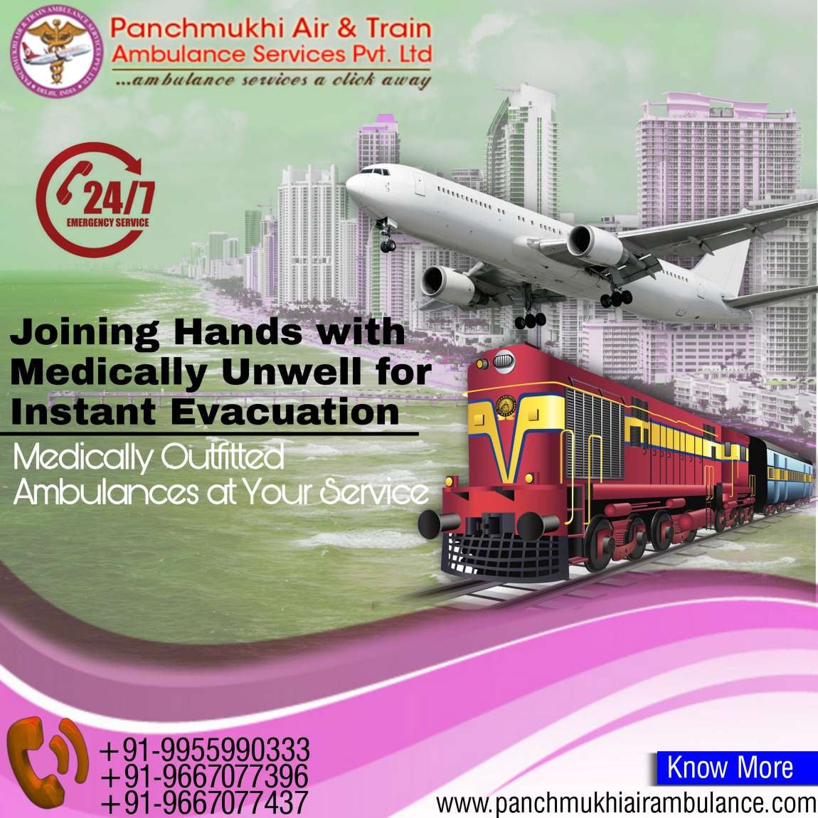 With the Experienced Medical Unit, Take Panchmukhi, a Superb Air Ambulance from Delhi