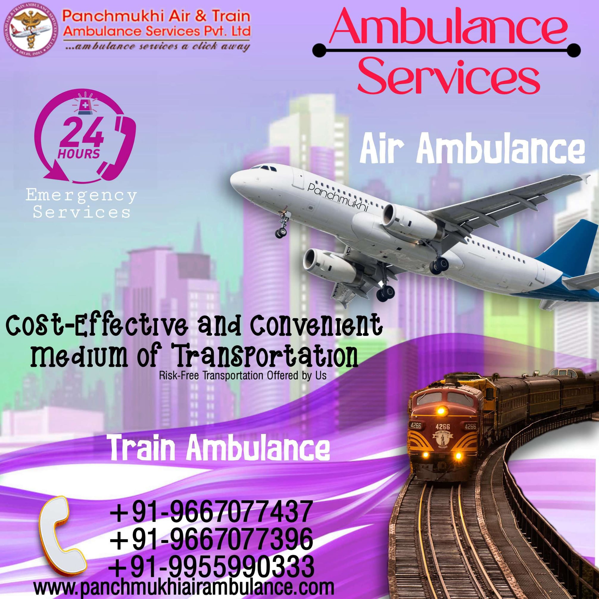 With Extraordinary Medical Services, Use an Air Ambulance from Kolkata by Panchmukhi