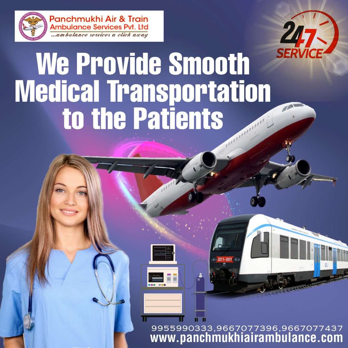 With Medical Services, Take the Quickest Air Ambulance from Bangalore with Panchmukhi