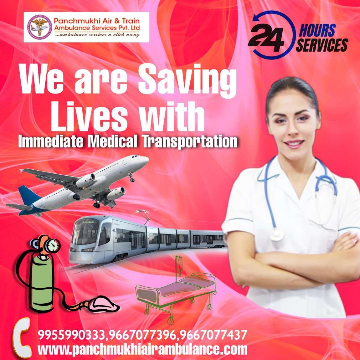 Choose an ICU-configured Air Ambulance from Kolkata with Quick Transfer by Panchmukhi