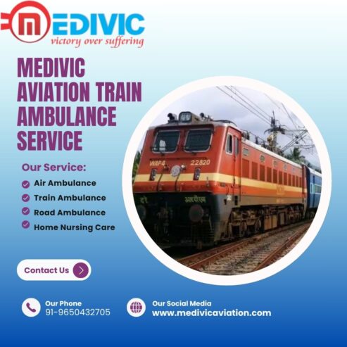 Medivic Aviation Train Ambulance in Kolkata – Helpful In Covering Long Distances Safely